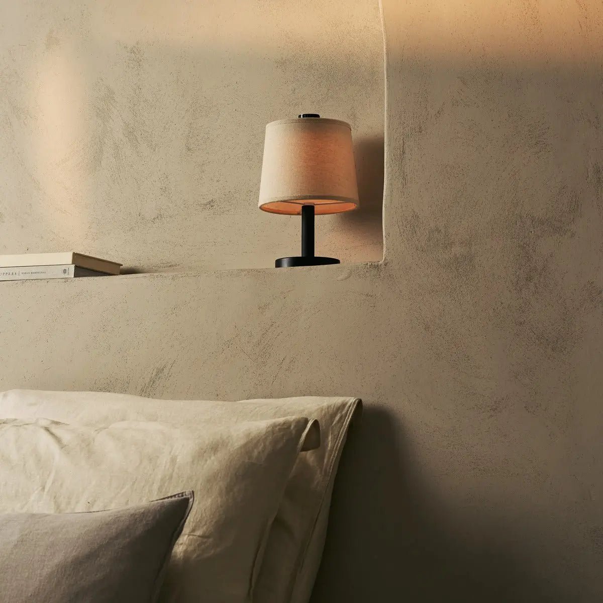 Rover zwarte houten lamp - oplaadbare, draadloze en dimbare schaduw - Afbeelding 8