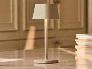 Ava Shadow Gray - Oplaadbare tafellamp | Stijlvol, draadloos en dimbaar