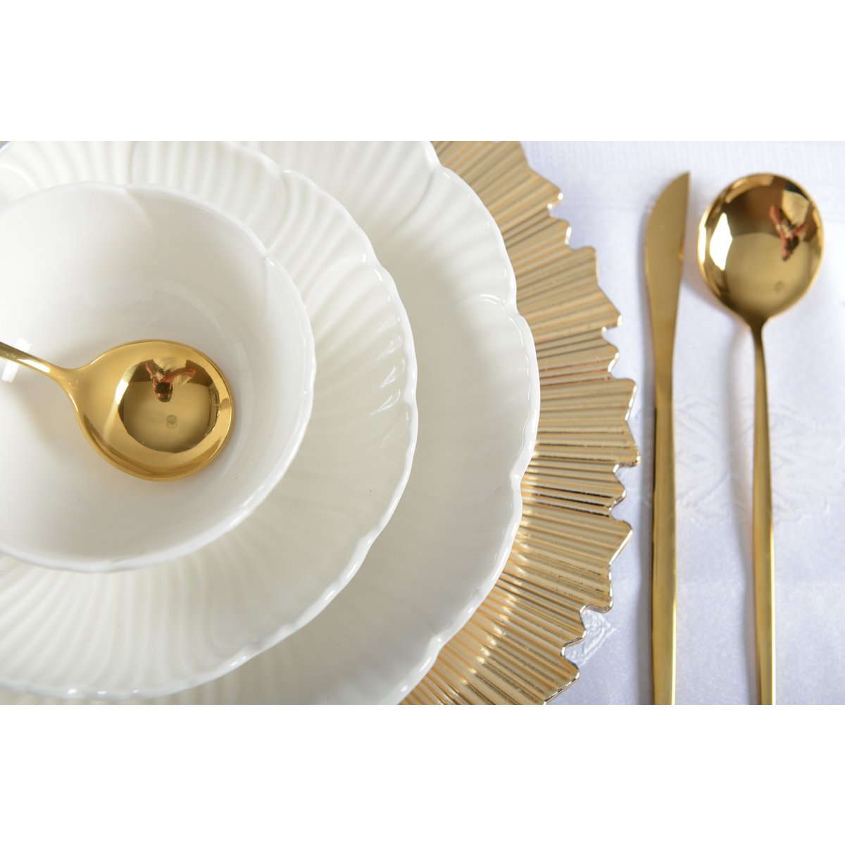 Gouden dessert lepels - veel 6 - Afbeelding 3