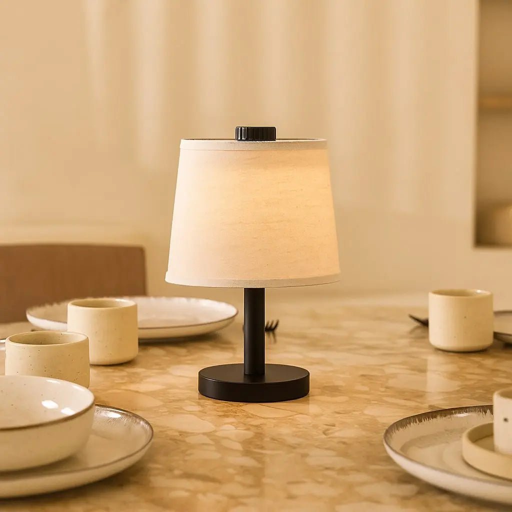 Rover zwarte houten lamp - oplaadbare, draadloze en dimbare schaduw - Afbeelding 13