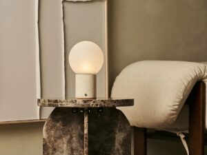 Metsu Beige / Travertino Classico - Classic Travertine Oplaadbare tafellamp met 3 lichte kleuren en dimfunctie