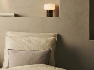 Renoir Brown / Emperador Dark - Marmeren oplaadbare tafellamp - Draadloos, USB -oplaadbaar en tot 100 uur verlichting