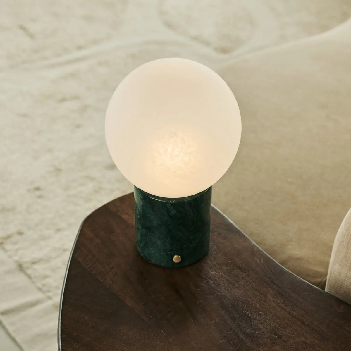 Metsu Green / Verde Alpi - Classic Marmeren oplaadbare tafellamp met 3 lichte kleuren en dimfunctie - Afbeelding 6