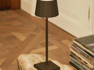 Wouter Mocha Brown oplaadbare tafellamp-Draadloos opladen, dimable, 120 uur batterijduur