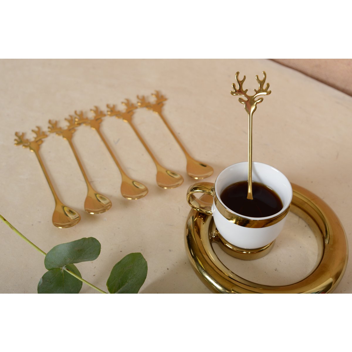 Cerf Golden Spoon - veel van 6 - Afbeelding 2