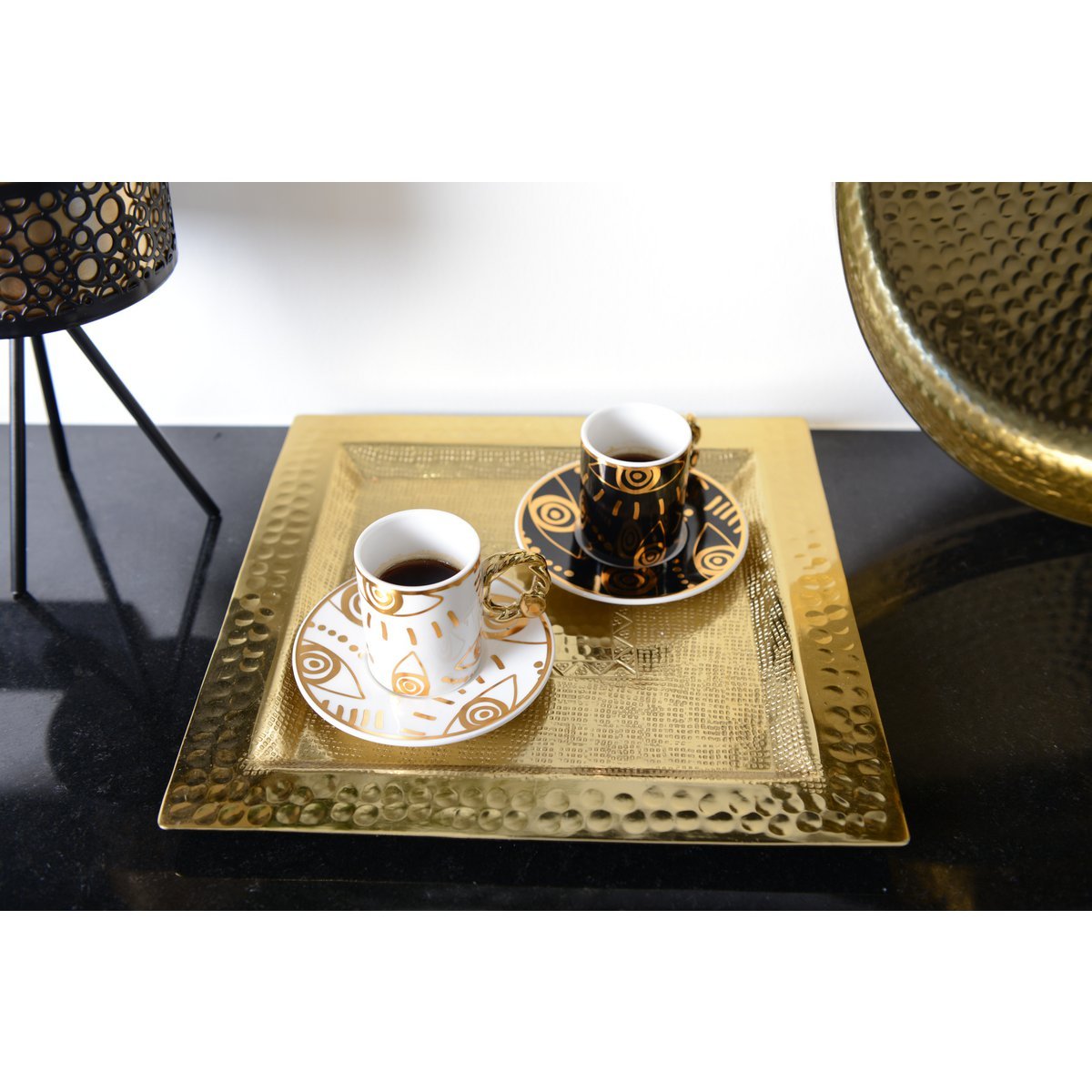 Gouden vierkante lade 28 cm - Afbeelding 2