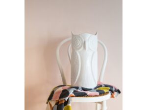 Olivia deken perzik, zachte jacquard gebreide katoen