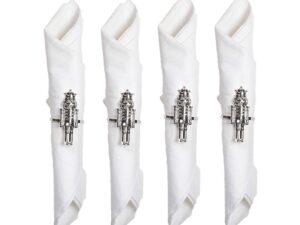 Veel 4 rondes van zilveren hazelnoot zilveren handdoeken