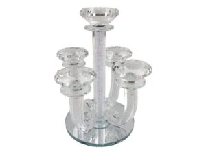 KRISTAL DIAMANT KANDELAAR 20X20X23CM