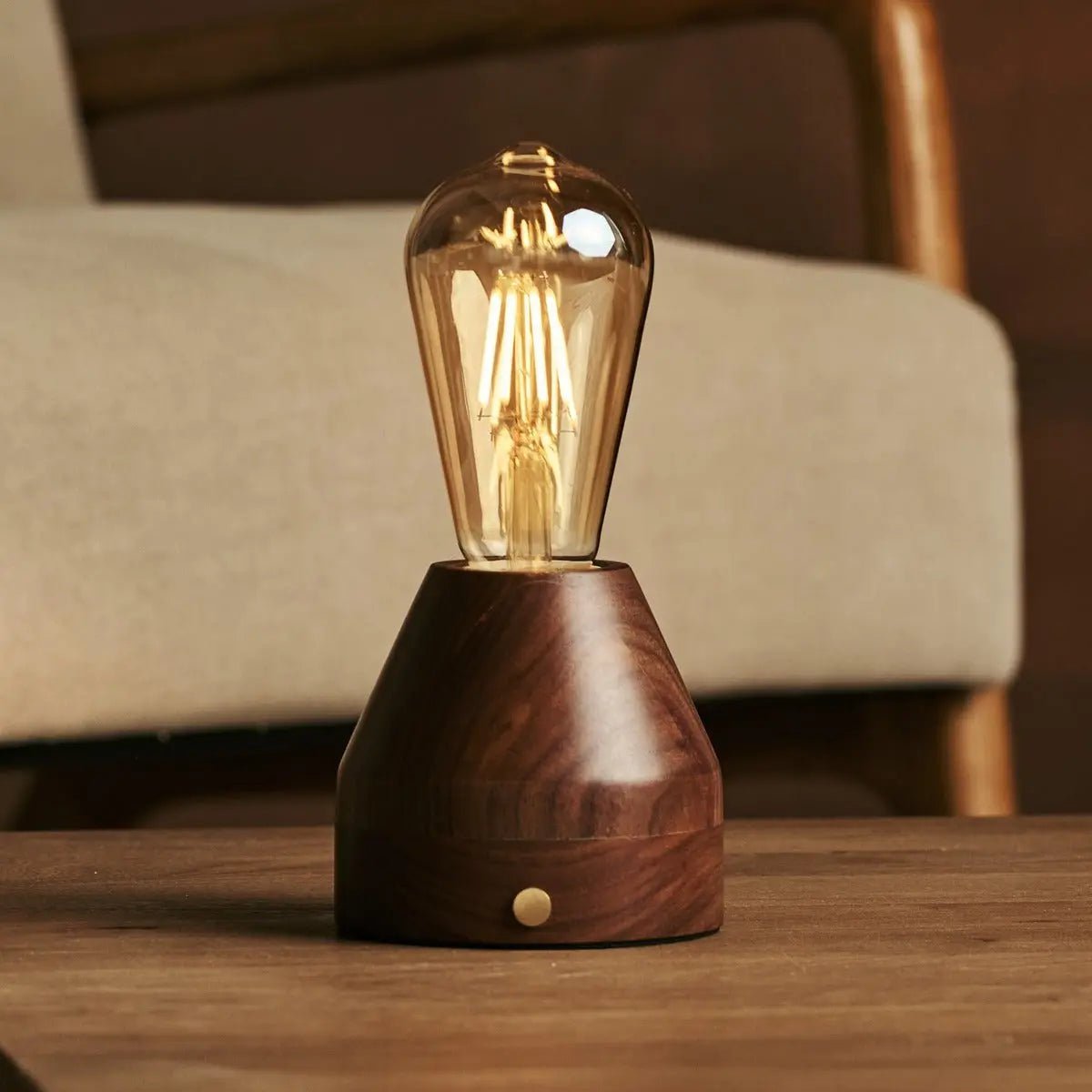 ZAVI WALNAUT Oplaadbare LED-tafellamp-Draadloos, dimpelbare, 100-uur batterij - Afbeelding 2