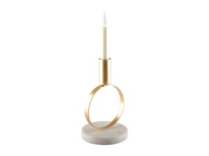 Aulica ronde gouden kandelaar H.17 cm