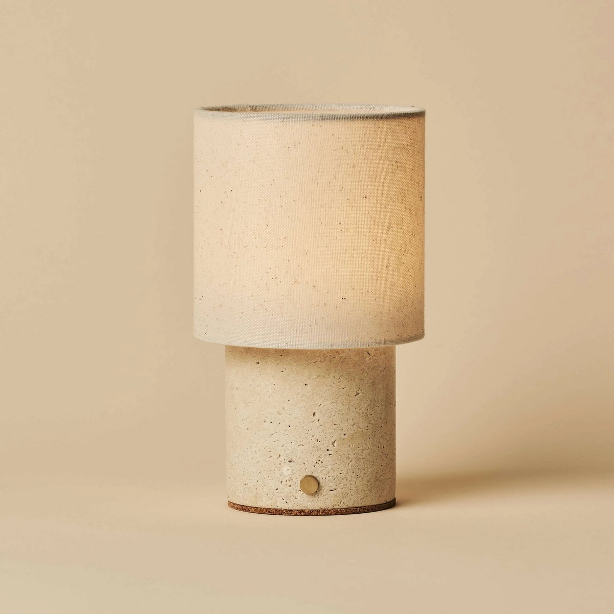 Dou Beige / Travertino Classico - Travertine oplaadbare tafellamp - draadloos, 3 lichte modi en met linnen verwisselbare lampenkap - Afbeelding 8