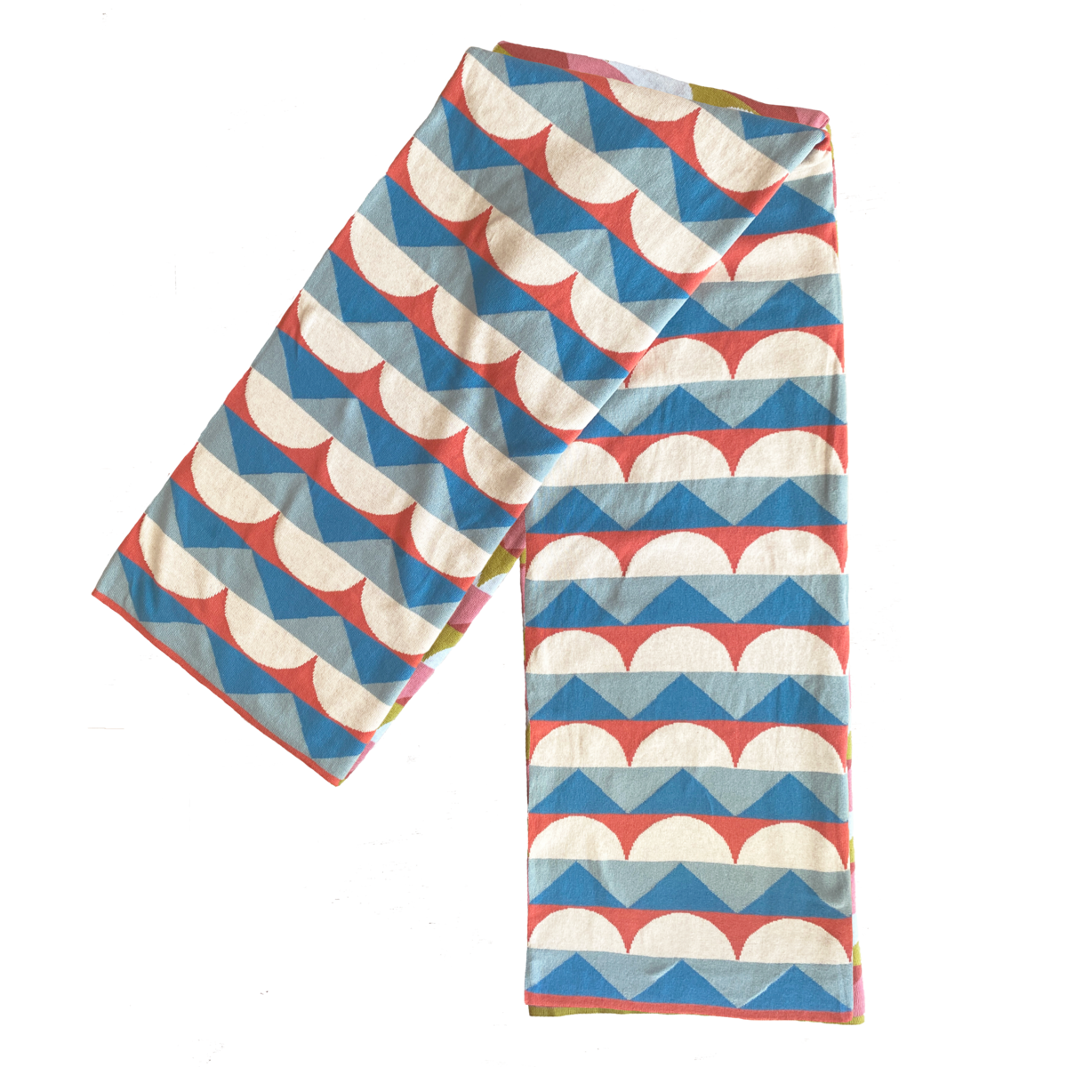 Toby deken blauw, zacht jacquard gebreide katoen - Afbeelding 2