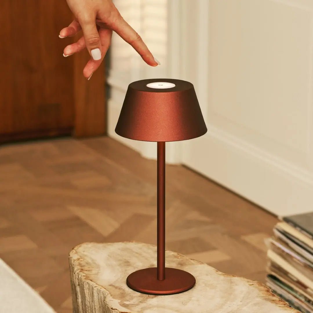 Milou Bronze - Tafellamp zonder kabel L Modern, Design & 3 Light Modi - Afbeelding 15