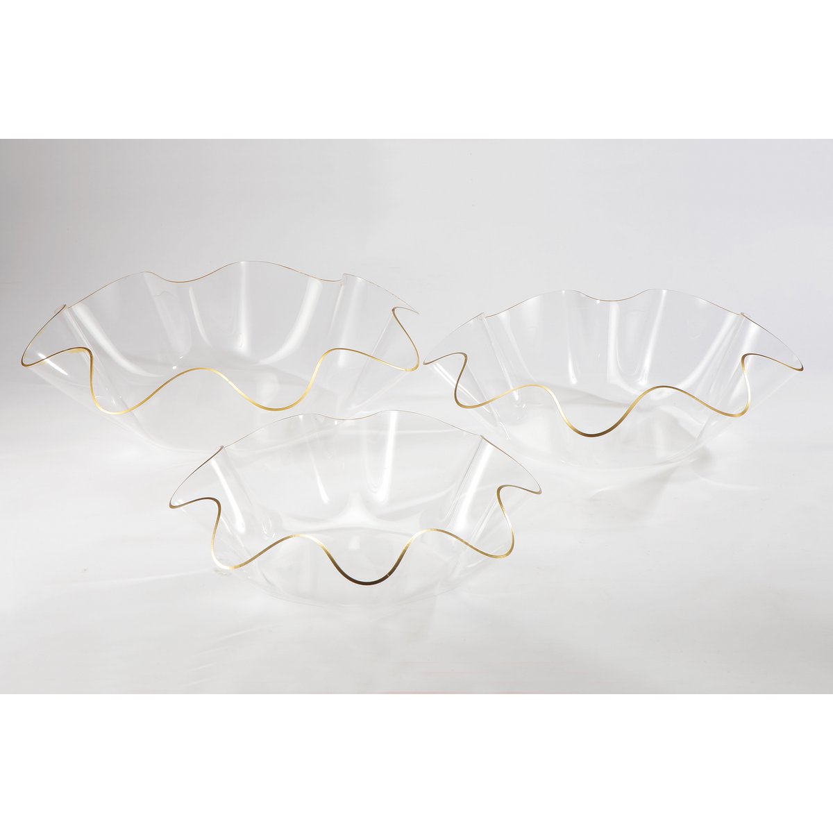 Acryl fruit gesneden 40 cm gouden rand - Afbeelding 3