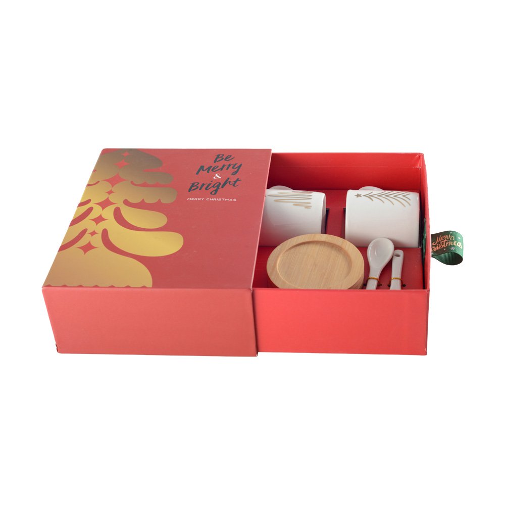 FIR -bekers met houten lepels en schotels - veel 2 - Afbeelding 2