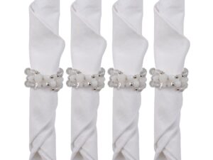 Set van 4 rondes handdoeken armbanden