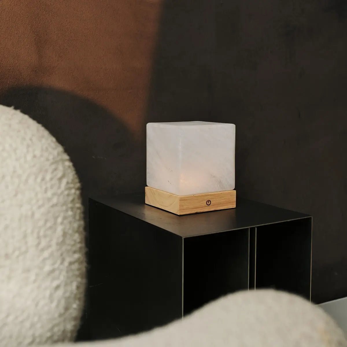 YCE lichtbruine draadloze houten lamp met bevroren glas-oplaadbare, dimbare, 100-uur batterij - Afbeelding 13