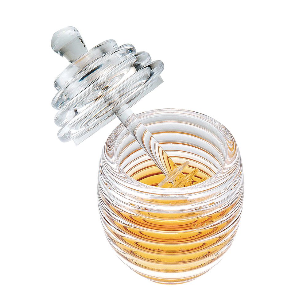 Honingpot met acryllepel 8,8x8,8x15 cm - Afbeelding 2