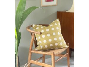 Astrid kussen-dek Olijf, zacht jacquard gebreide katoen