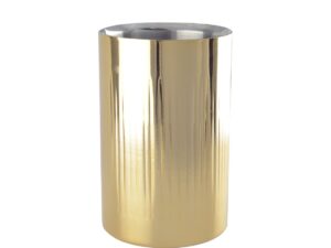 Huidige -vormige gouden wijnkoeler