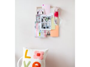 Hou van kussen- dekroze roze, zacht katoenen gebreide met punch naald borduurwerk