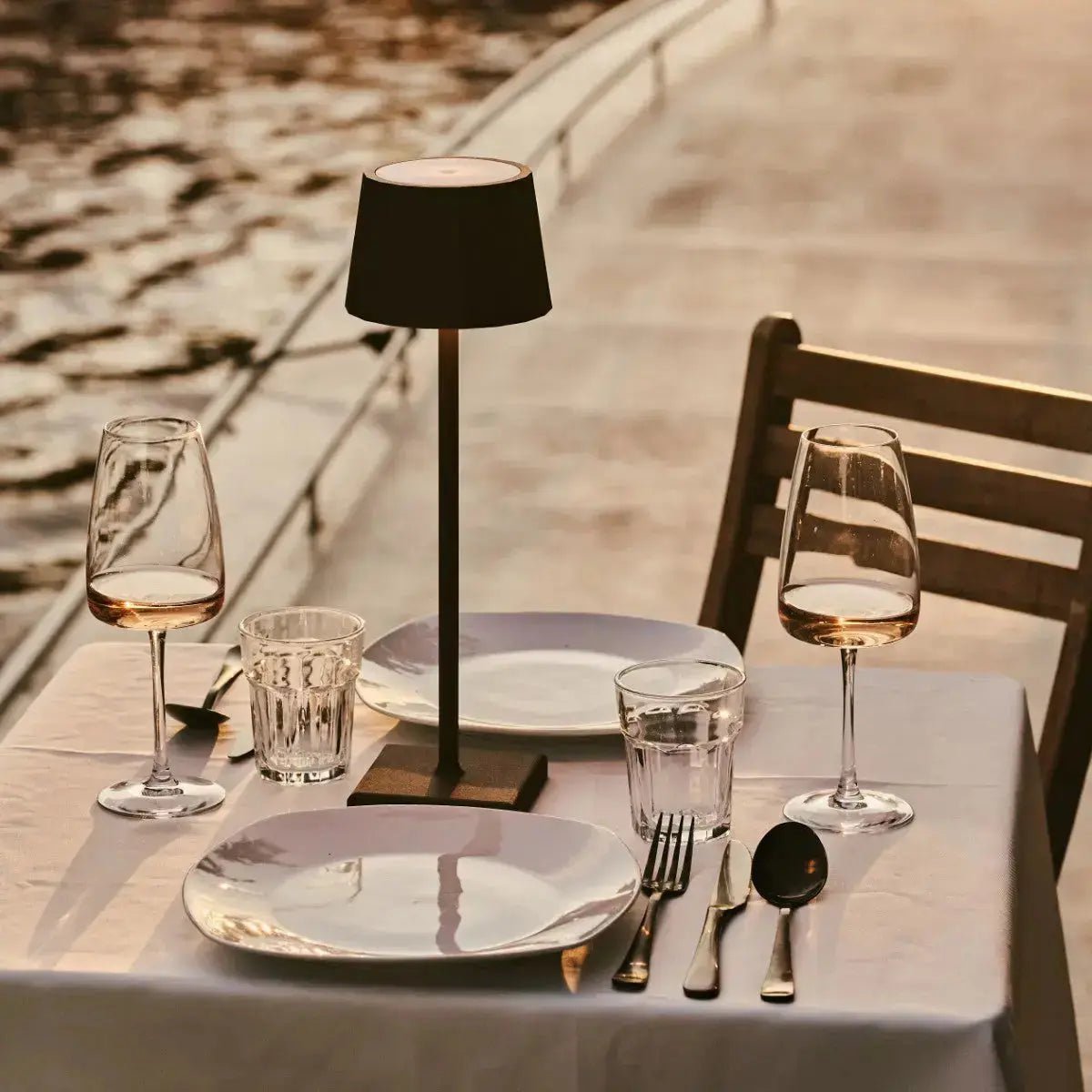 Wouter Mocha Brown oplaadbare tafellamp-Draadloos opladen, dimable, 120 uur batterijduur - Afbeelding 5