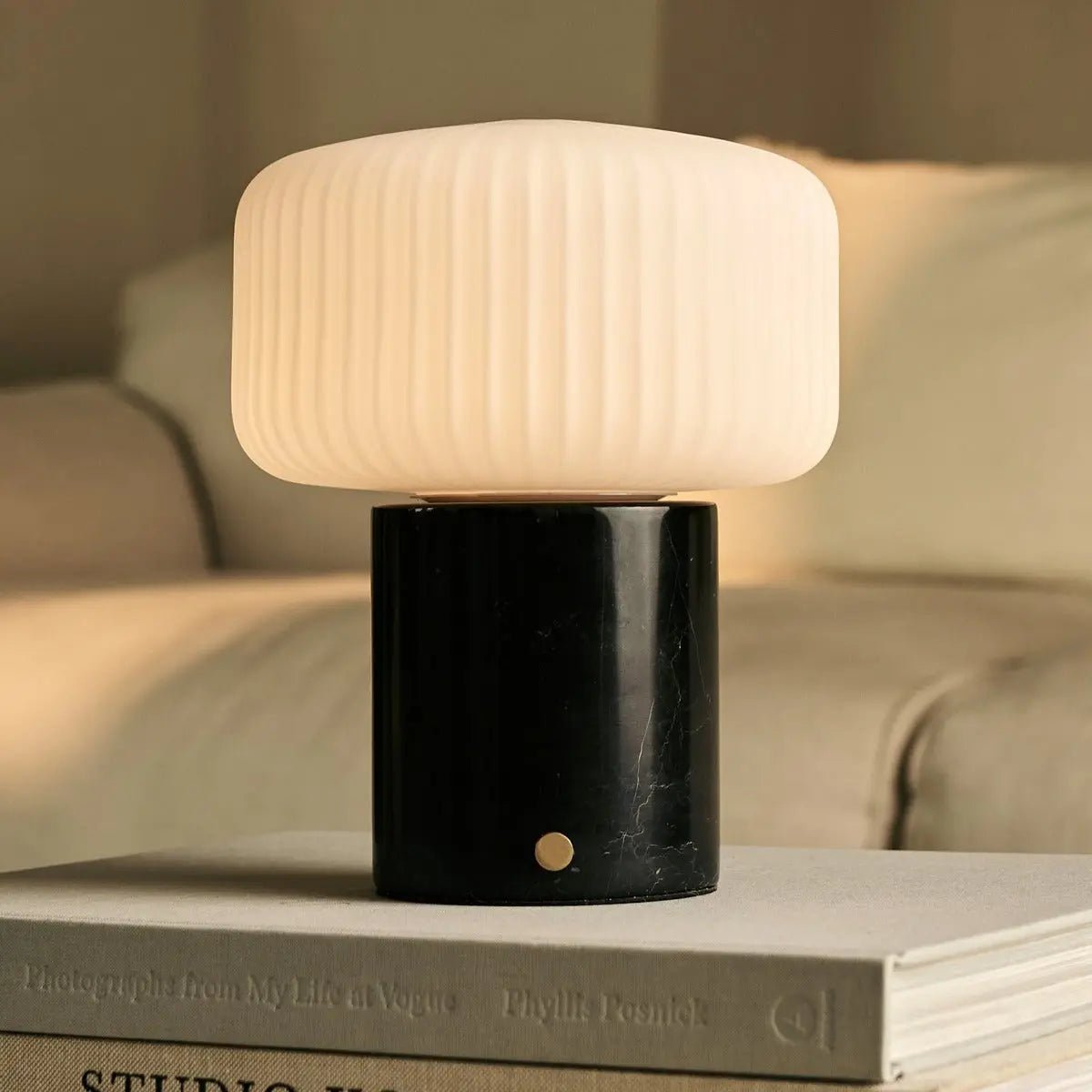 Renoir Black / Nero Marquina - Marmeren oplaadbare tafellamp - draadloos, USB -oplaadbaar en tot 100 uur verlichting - Afbeelding 8