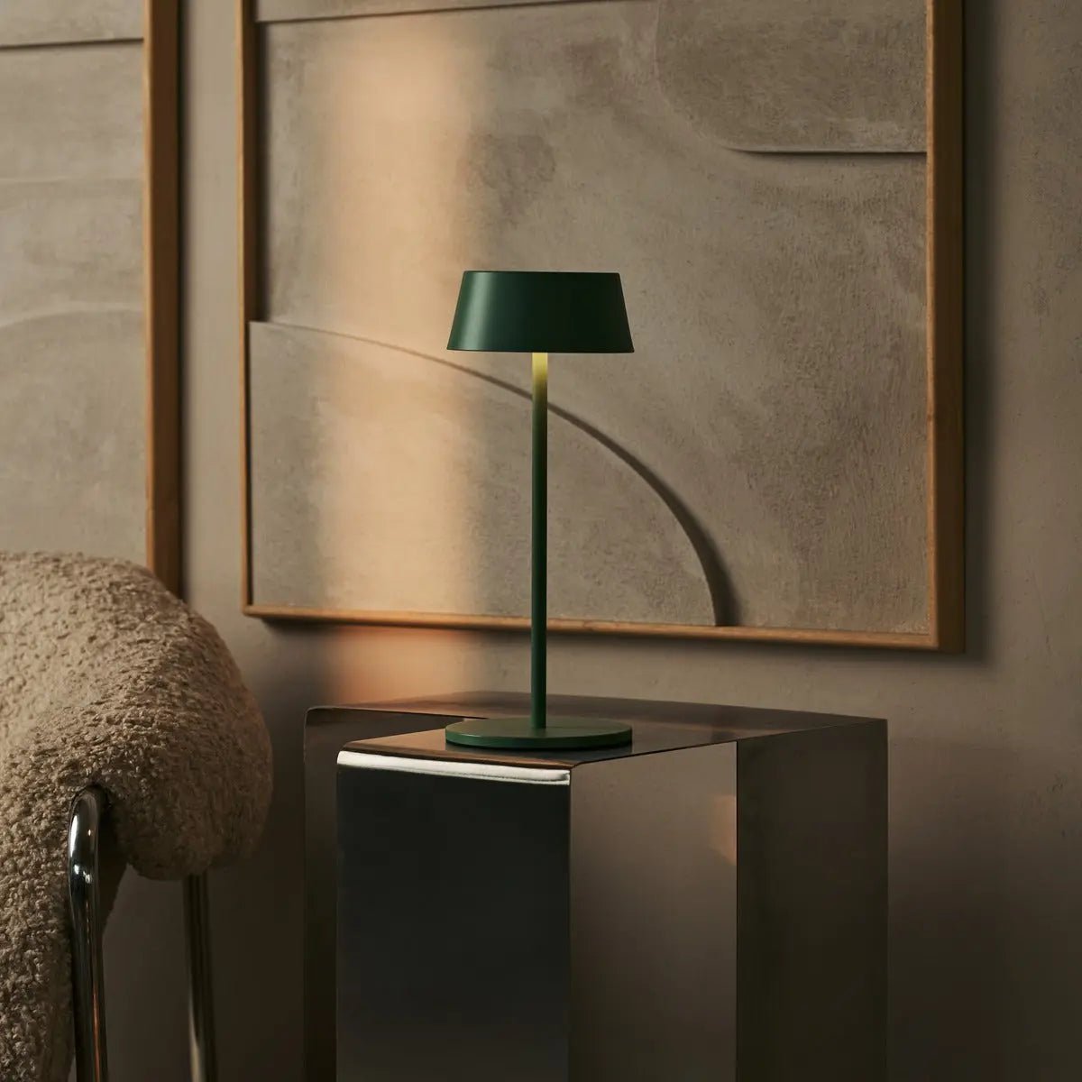 Hugo Sage groene oplaadbare tafellamp - Stijlvol, dimbaar en draadloos - Afbeelding 9
