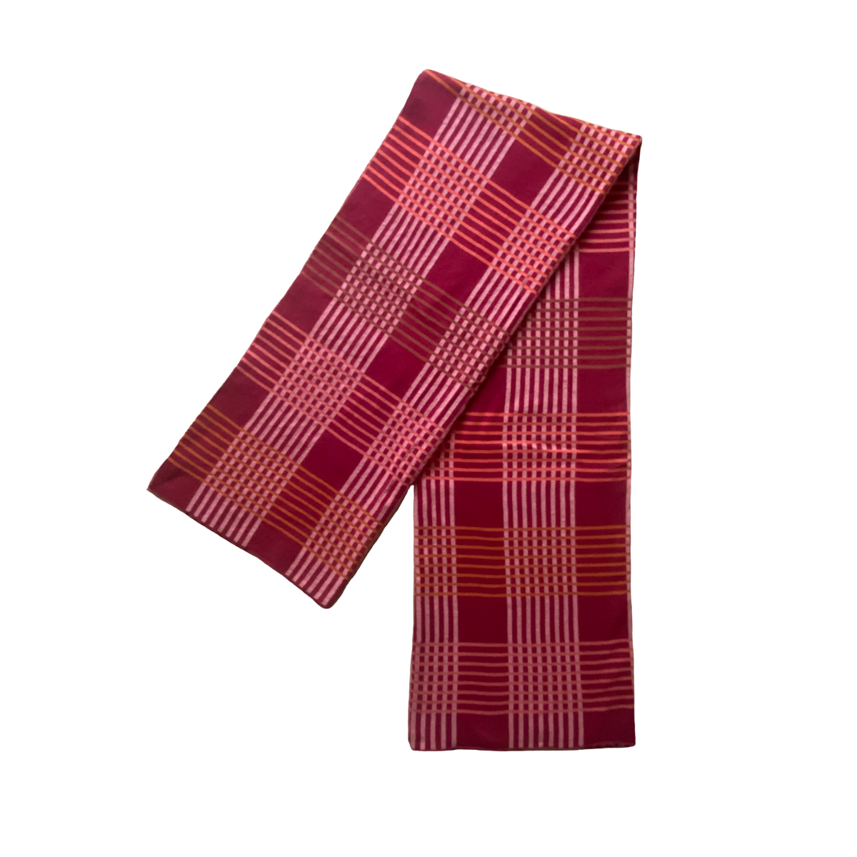 Ruth Deken Rood zacht jacquard gebreid katoen - Afbeelding 2