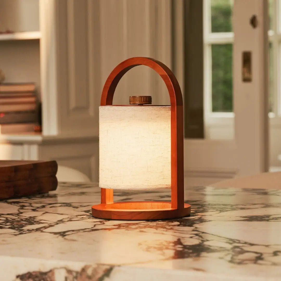 Rivierkastanje houten oplaadbare lamp - dimbaar en draadloos licht - Afbeelding 15