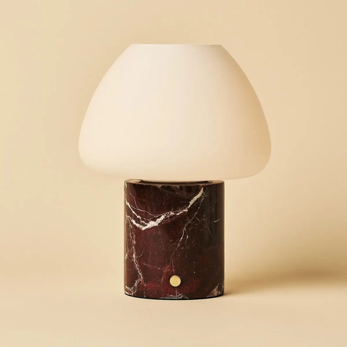 OSTADE ROOD / ROSSO Levanto - Unieke marmeren oplaadbare tafellamp met 3 lichte kleuren en dimfunctie - Afbeelding 8