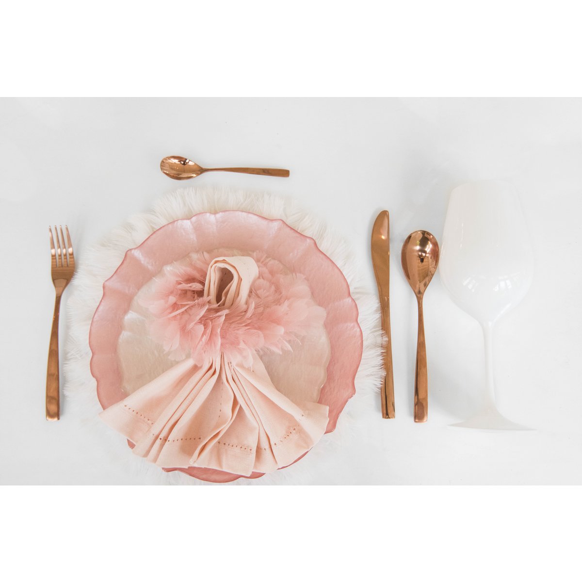 Koperen dessert lepels - veel van 6 - Afbeelding 2