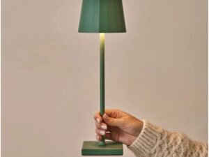 Wouter salie groen oplaadbare tafellamp-draadloos opladen, dimable, 120 uur batterijduur
