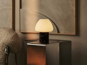 Ostade Black / Nero Marquina - Uniek oplaadbare marmeren tafellamp met 3 lichte kleuren en dimfunctie