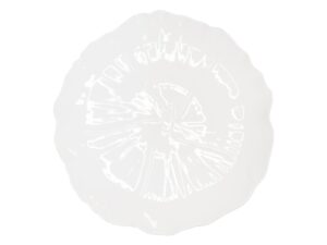 Presentatieplaat / witte bloemschotel 35 cm