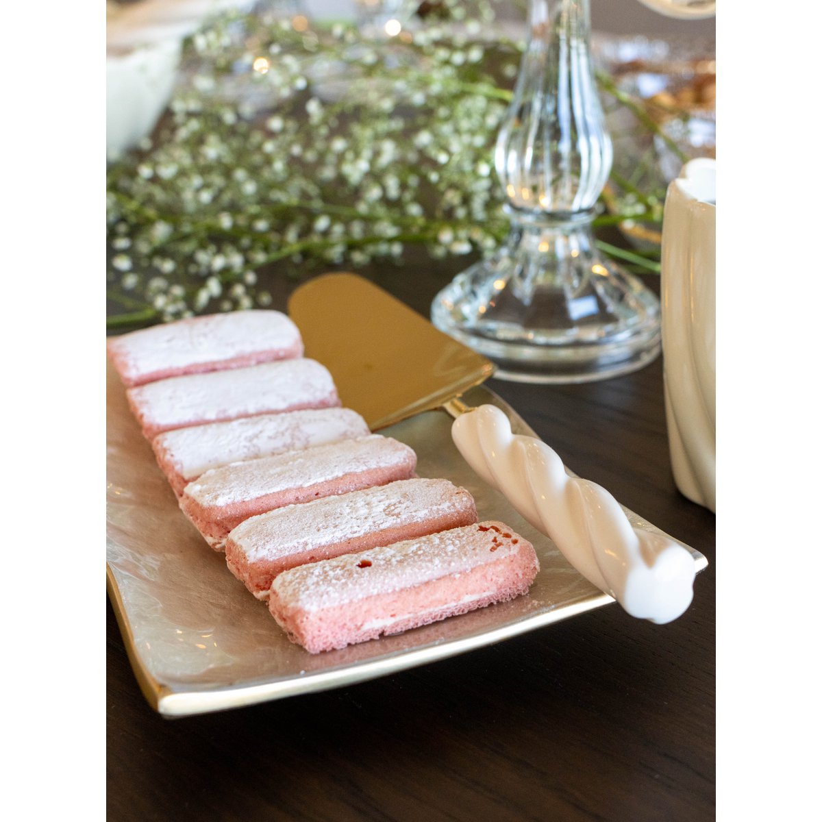 Rechthoekige witte decoratieve snit 25x16x2,5 cm - Afbeelding 6