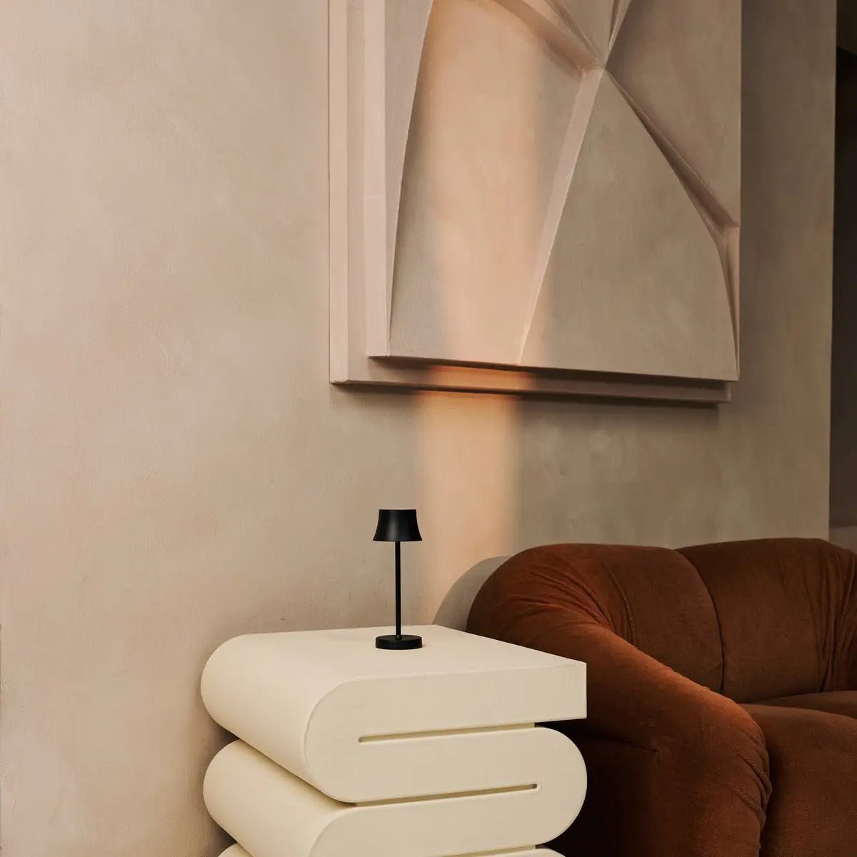 De pijp mini middernacht zwart oplaadbare tafellamp - draadloos opladen, dimbable lamp en 3 lichte kleuren - Afbeelding 6