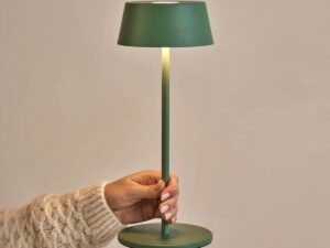 Hugo Sage groene oplaadbare tafellamp - Stijlvol, dimbaar en draadloos