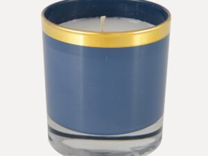 Blauwe geurkaars van katoen