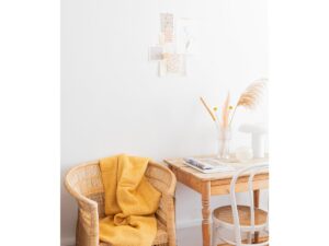 Fanny Wol Deken Geel, lichtgewicht pure Noorse wol