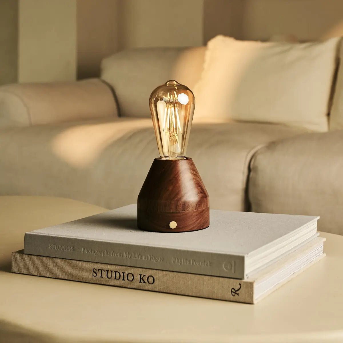 ZAVI WALNAUT Oplaadbare LED-tafellamp-Draadloos, dimpelbare, 100-uur batterij - Afbeelding 10