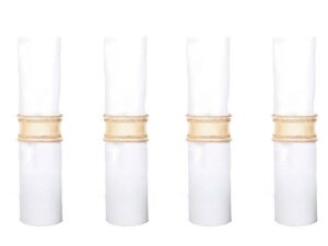 Set van 4 rondes gouden handdoeken met strass