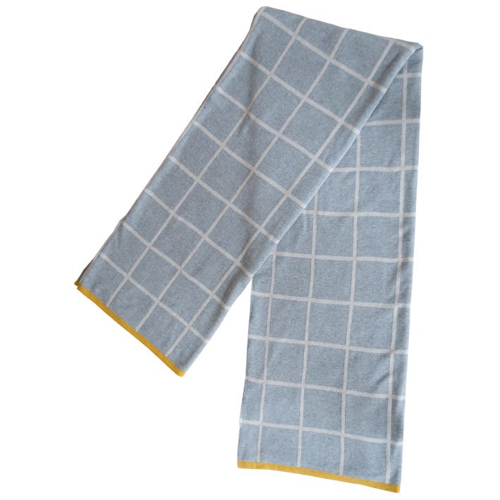 Todden deken grijs, zacht jacquard gebreide katoen - Afbeelding 2