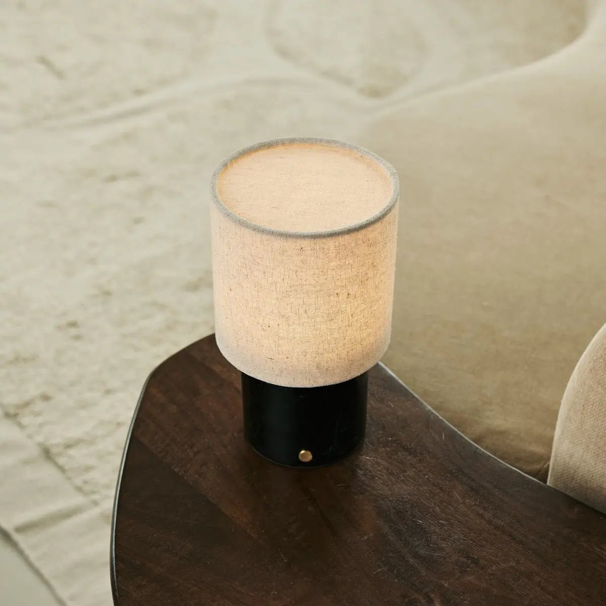 Onoda Black / Nero Marquina - Marmeren oplaadbare tafellamp - met linnen verwisselbare lampenkap en oplaadbaar ontwerp - Afbeelding 7