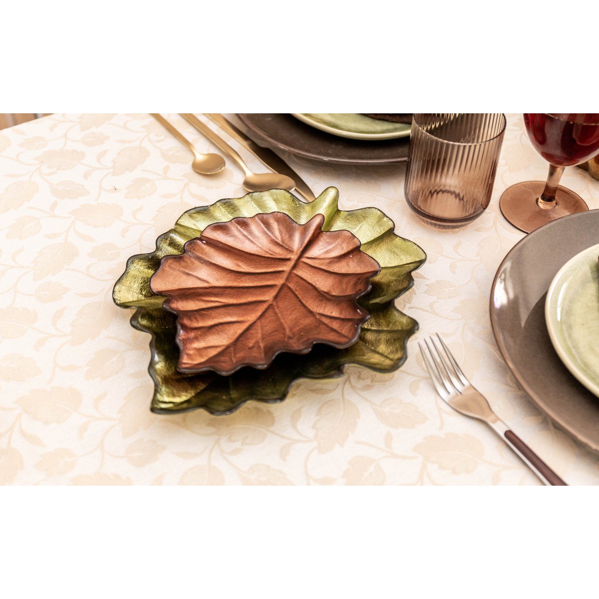 BRUINE BLADKOP 21X22X3CM - Afbeelding 3