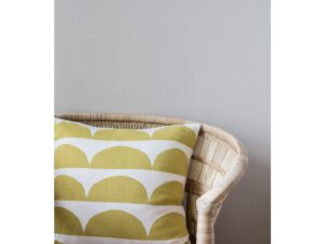 Kamelia kussen-cover olijf, zacht jacquard gebreide katoen