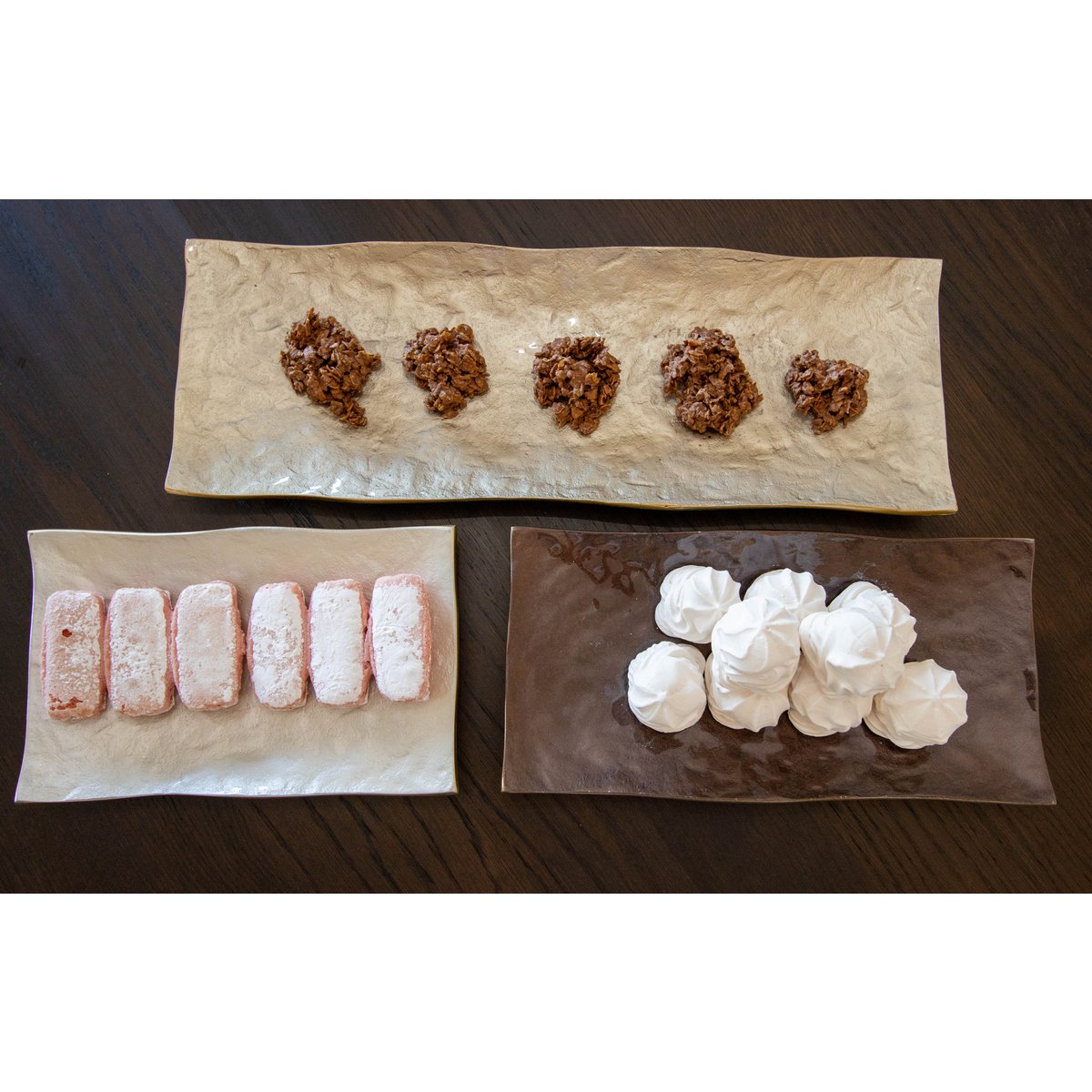 Rechthoekige witte decoratieve snit 25x16x2,5 cm - Afbeelding 2