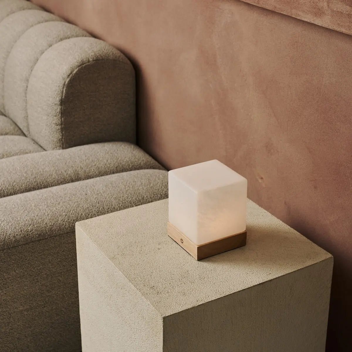 YCE lichtbruine draadloze houten lamp met bevroren glas-oplaadbare, dimbare, 100-uur batterij - Afbeelding 15