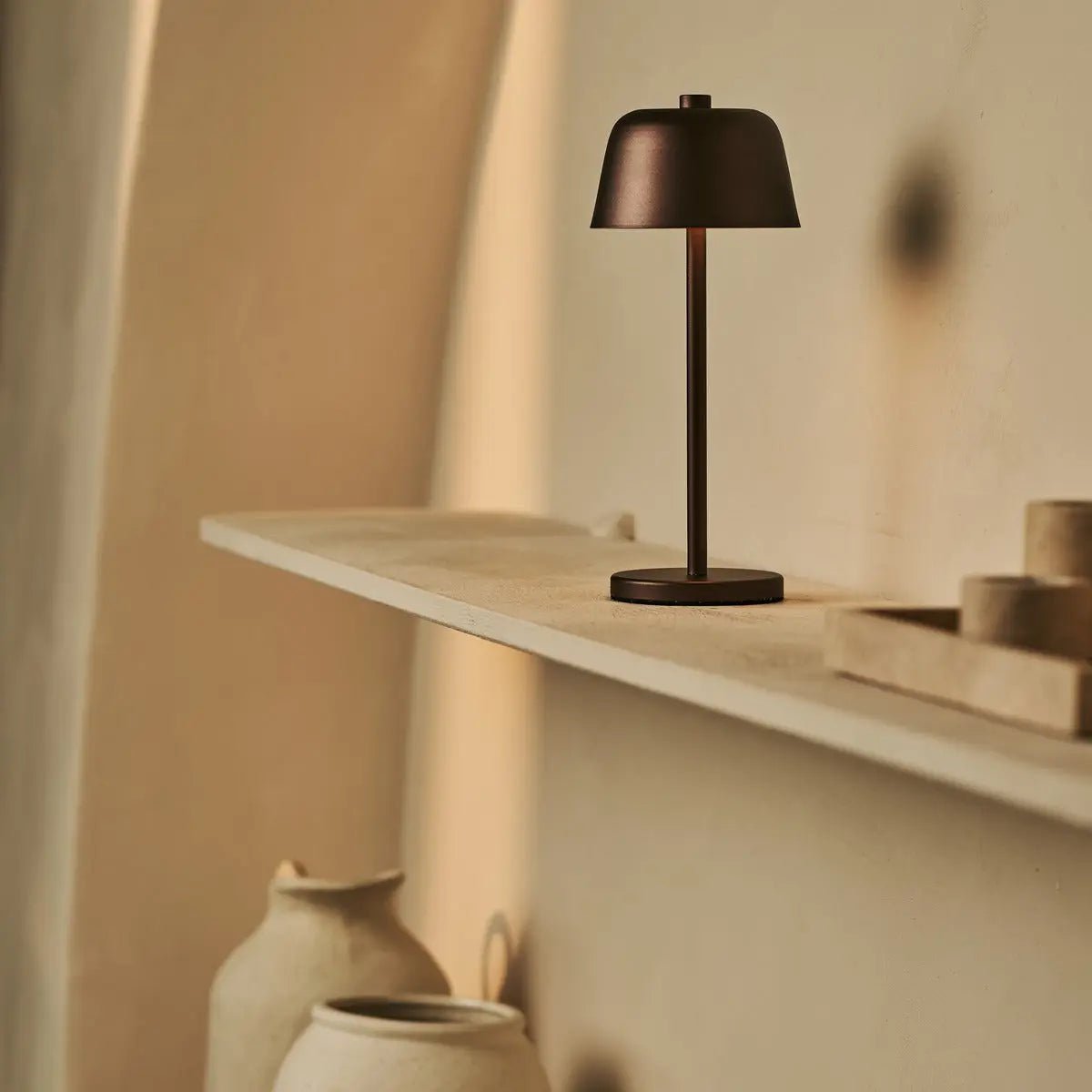 Anton Espresso Brown oplaadbare tafellamp | Stijlvolle en draadloze verlichting - Afbeelding 10